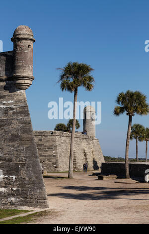 Castillo de San Marcos Nationaldenkmal, St. Augustine, Florida Stockfoto