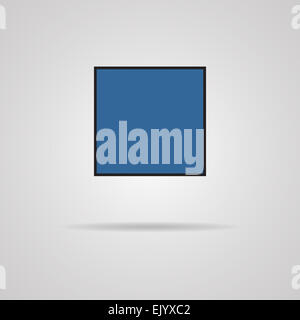 Track-Web-Symbol mit Schatten zu stoppen. Media-player Stockfoto