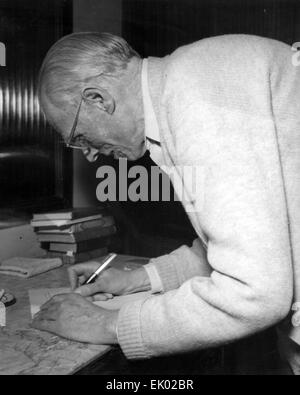 SINCLAIR LEWIS (1885-1951), US-amerikanischer Schriftsteller und Dramatiker in Venedig im Jahr 1950. Foto Interphoto Stockfoto