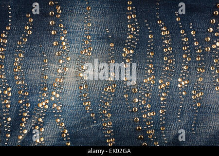 Modischen Hintergrund, Jeans in Strass, Textur Stockfoto