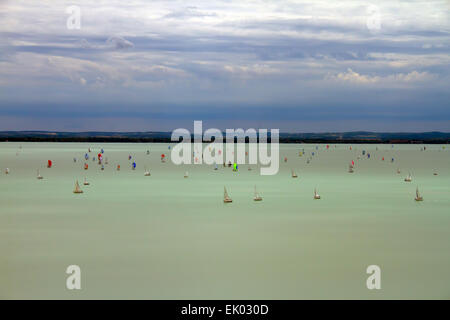 46. Blue Ribbon Segeln Schiff-Rennen auf dem Plattensee in Ungarn im Jahr 2014 Stockfoto