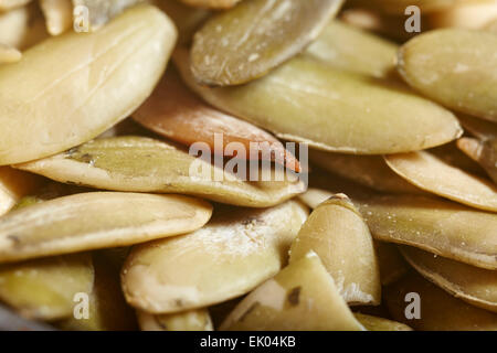 Geschälte Kürbiskerne Stockfoto