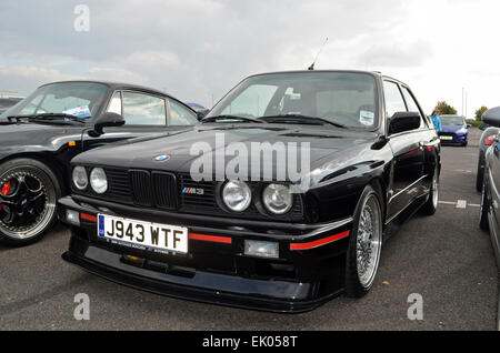 1991 schwarz E30 BMW M3 Coupé Stockfoto