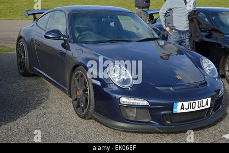 2010 blaue Porsche 997 GT3 Stockfoto