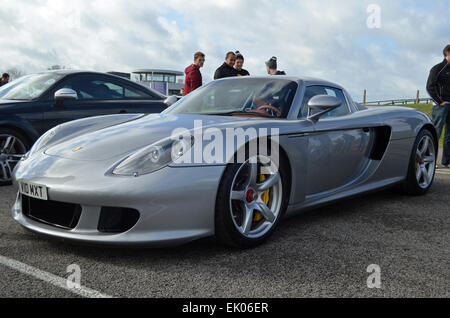 Porsche Carrera GT Silber Stockfoto