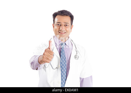 1 indische Arzt Thumbs Up Stockfoto