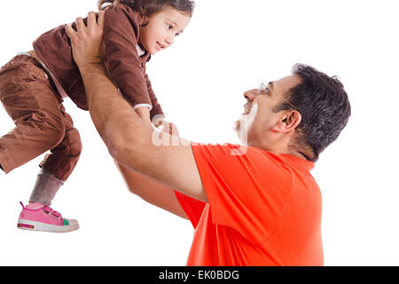 indische Vater und Tochter Spaß Stockfoto