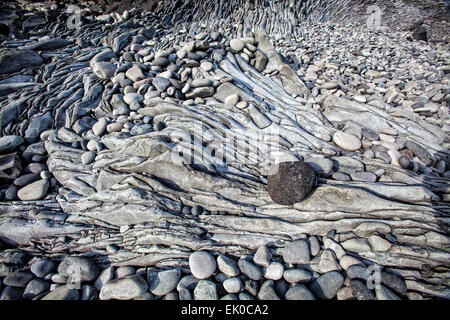 Felsformationen in Hellnar, Island auf der Halbinsel Snaefellsnes. Stockfoto