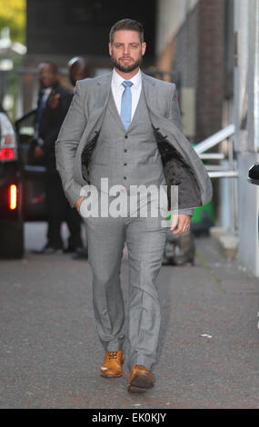 Keith Duffy außerhalb ITV Studios mit: Keith Duffy wo: London, Vereinigtes Königreich bei: 30 Sep 2014 Stockfoto