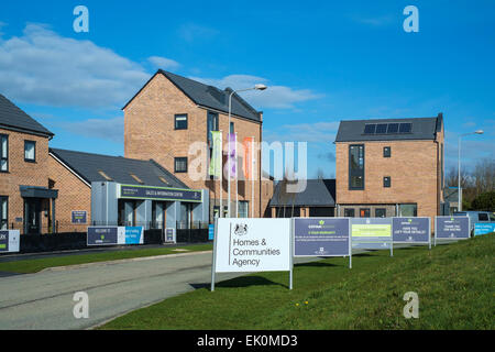 Diese Neuentwicklung Barratt in Preston umfasst Lancashire 104 neue Hause davon 21 als "bezahlbarer Wohnraum" eingestuft werden. Die Konservativen haben 200.000 Wohnungen für Erstkäufer bis zum Jahr 2020 zugesagt. Stockfoto