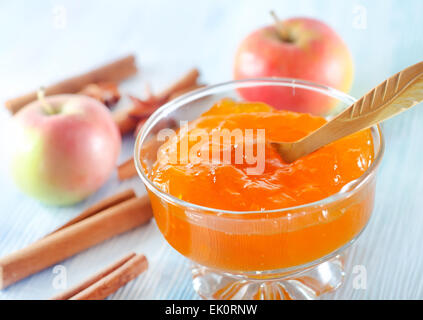 Apfel Marmelade Stockfoto