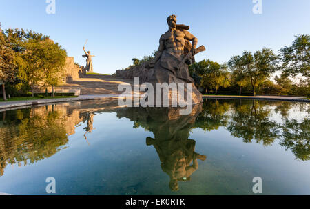 Denkmal-Aufenthalt zum Tode Mamaev Kurgan, Volgograd (ehemals Stalingrad), Russland Stockfoto