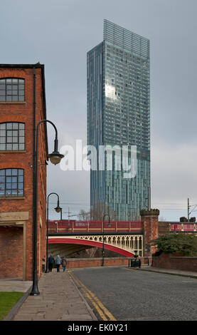 Beetham Tower Manchester von Castlefield Kais Stockfoto