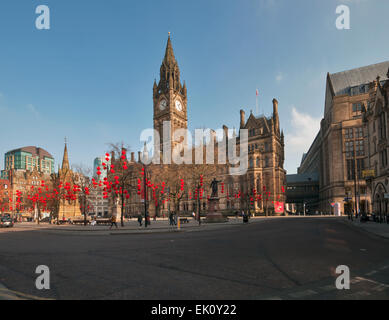 Manchester Town Hall Albert Square, Greater Manchester England Stockfoto