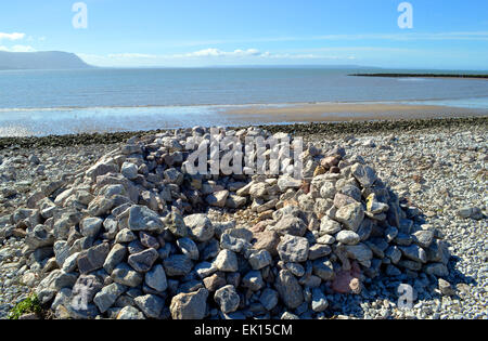 Llandudno West Ufer Strand an der Mündung des Flusses Conwy Stockfoto