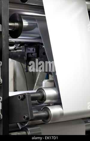 Detail des Roll Druckmaschine Stockfoto