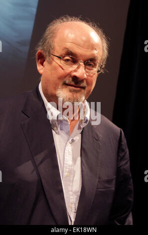 14. September 2013 - BERLIN: Schriftsteller Salman Rushdie auf einer Pressekonferenz auf dem internationalen Literaturfestival in Berlin, Hau Stockfoto