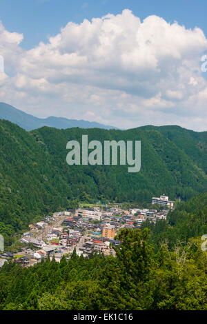 Blick auf Gujo Hachiman, Gifu Präfektur, Japan Stockfoto