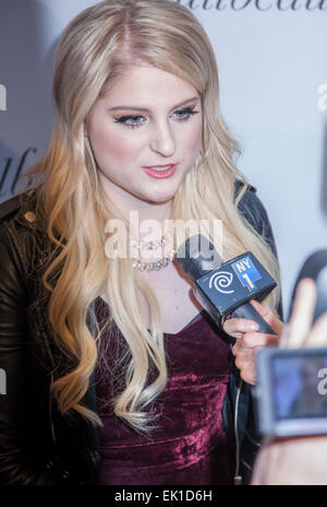 New York, NY, USA - 2. April 2015: Meghan Trainor besucht FULLBEAUTY Marken Re-Launch von fullbeauty.com und Fullbeauty Magazin im Gustavino, Manhattan Stockfoto