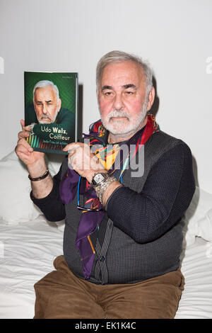 Udo Walz feiert die Veröffentlichung seiner Biografie "Udo Walz Coiffeur" Kunztschule am Checkpoint Charlie in Mitte. Mitwirkende: Udo Walz wo: Berlin, Deutschland bei: 29 Sep 2014 Stockfoto