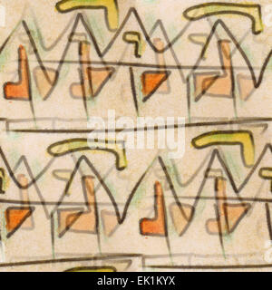 nahtlose gelbe, braune Formen Figuren Textur Hintergrund wallpap Stockfoto