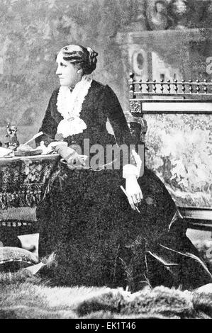 Louisa May Alcott (1832-1888) war ein US-amerikanischer Schriftsteller. Sie ist bekannt für ihren Roman "Little Women". Sie schrieb auch "Männlein" und "Jo es Boys." Sie wurde in Pennsylvania geboren. Stockfoto