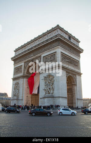 Arc De Triomph Paris Frankreich Stockfoto