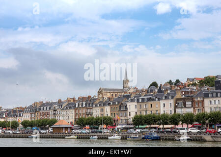 Trouville-Sur-Mer und Fluss Touques, Calvados, Normandie, Frankreich Stockfoto