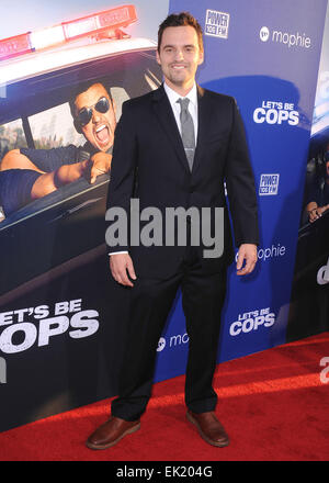 "Wir werden Cops" Los Angeles Premiere statt im ArcLight Hollywood am 7. August 2014 in Hollywood, Kalifornien. Mitwirkende: Jake Johnson wo: Los Angeles, California, Vereinigte Staaten von Amerika bei: 7. August 2014 Stockfoto