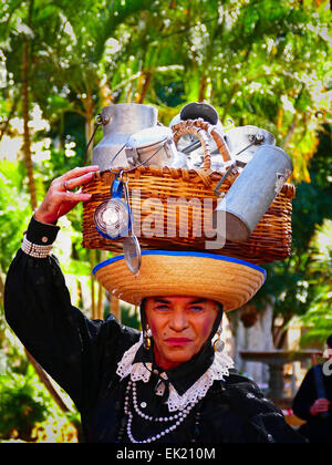 Karneval-Carnaval De La Santa Cruz Tenerife Insel Kanaren Spanien durchführen. Karneval von Teneriffa ist der zweitgrößte Carn Stockfoto