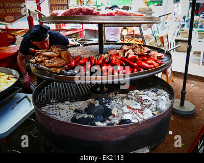 Essen Stall Karneval Karneval Santa Cruz De La Teneriffa Insel Kanaren Spanien. Karneval von Teneriffa ist der zweitgrößte Zertifizierungsstelle Stockfoto