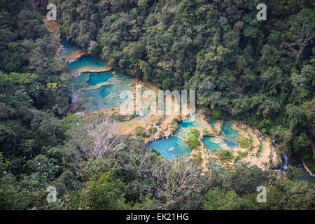 Semuc Champay einer natürlichen Wasserpark in Guatemala Stockfoto