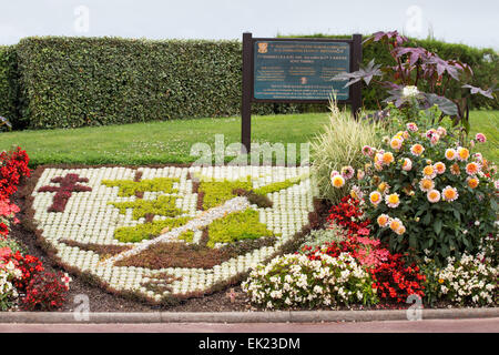 Die Flamme-Denkmal am Sword Beach, Ouistreham, Normandie, Frankreich. Stockfoto