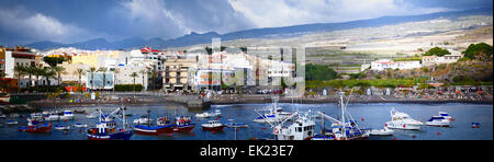 San Juan Angelboote/Fischerboote Hafen Tierheim Westküste Teneriffa Insel Kanaren Spanien Stockfoto