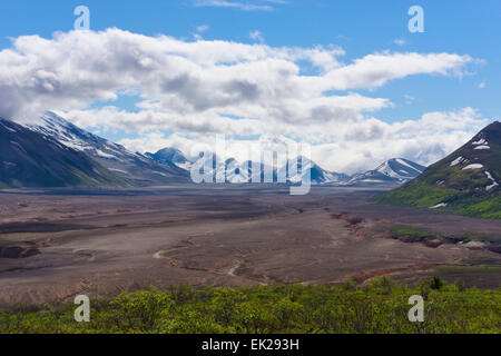 Landschaft des Berges in Tal von zehn tausend raucht, Katmai Nationalpark, Alaska, USA Stockfoto