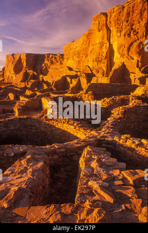 Pueblo Bonito, Anasazi Indianer, Chaco Kultur-nationaler historischer Park, New-Mexico Stockfoto