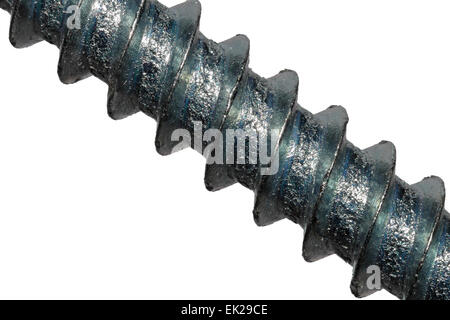 Close Up einer Holz-Schraube zeigt die Thread-Form Stockfoto