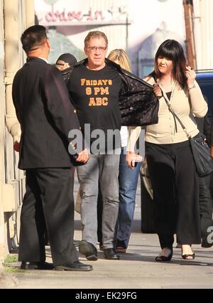 Promis kommen in den ABC Studios für late-Night Talk-Show Jimmy Kimmel mit: Tim Allen Where: Los Angeles, California, Vereinigte Staaten von Amerika als: 1. Oktober 2014 Stockfoto