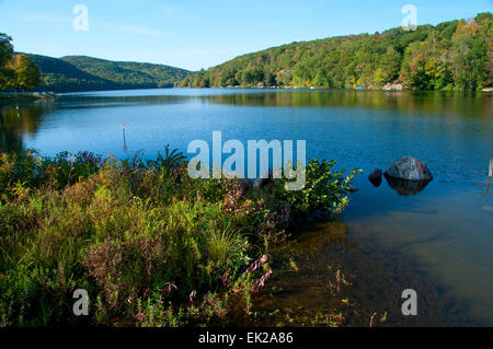 Squantz Teich, Squantz Pond State Park, Connecticut Stockfoto