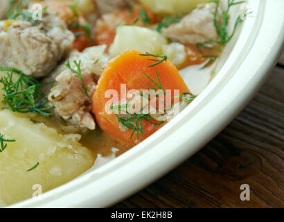Pichelsteiner - deutschen Eintopf, der mehrere Arten von Fleisch und vegetables.vegetables enthält werden hinzugefügt, die sind in der Regel Kartoffeln Stockfoto