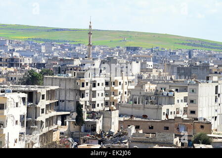 Zerstörung der Kobane - kurdische Stadt im Norden Syriens. 31.3.2015, Kobane, Syrien Stockfoto