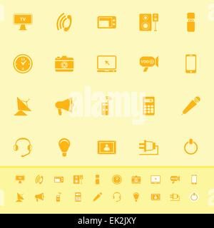 Elektronische Farbsymbol auf gelbem Hintergrund, Lager Vektor Stock Vektor