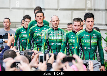 Belfast, Nordirland. 8. Mai 2014 - werden Team Europcar vorgestellt, bei der Vorstellung des Giro d ' Italia, Belfast Stockfoto