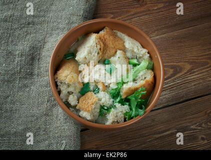 Brotsuppe - fränkische Brotsuppe Stockfoto