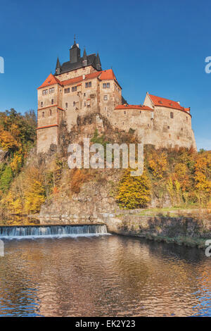 Burg Kriebstein ist ein Bergsporn Schloss und die schönsten Ritterburg in Sachsen, Deutschland, Europa Stockfoto