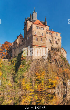 Burg Kriebstein ist ein Bergsporn Schloss und die schönsten Ritterburg in Sachsen, Deutschland, Europa Stockfoto