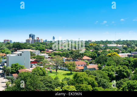 Ansicht einer Wohngegend in Asuncion, Paraguay Stockfoto