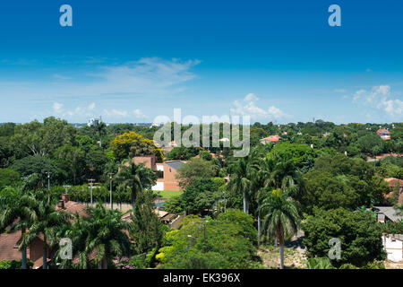Ansicht einer Wohngegend in Asuncion, Paraguay Stockfoto