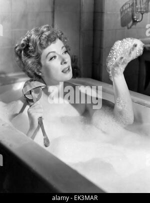 Greer Garson, am Set des Films "Julia Misbehaves", 1948 Stockfoto