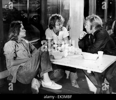 Lauren Hutton, Michael J. Pollard, Robert Redford, am Set des Films "wenig Fauss und große Halsy", 1970 Stockfoto